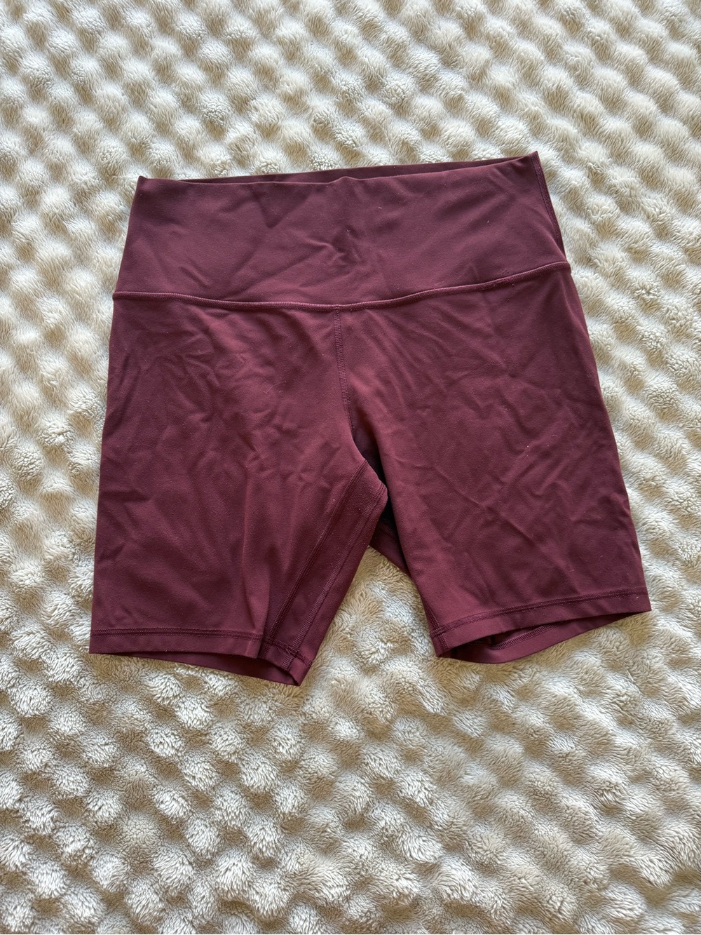Lululemon High-Rise Maroon Bike Shorts for Women